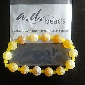 Yellow dragon vein prosperity bracelet